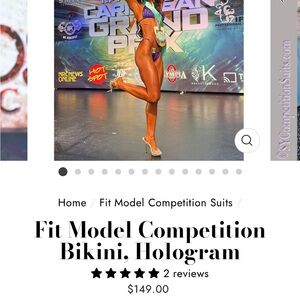 Fit Model Competition Bikini, Hologram - Yellow Mist